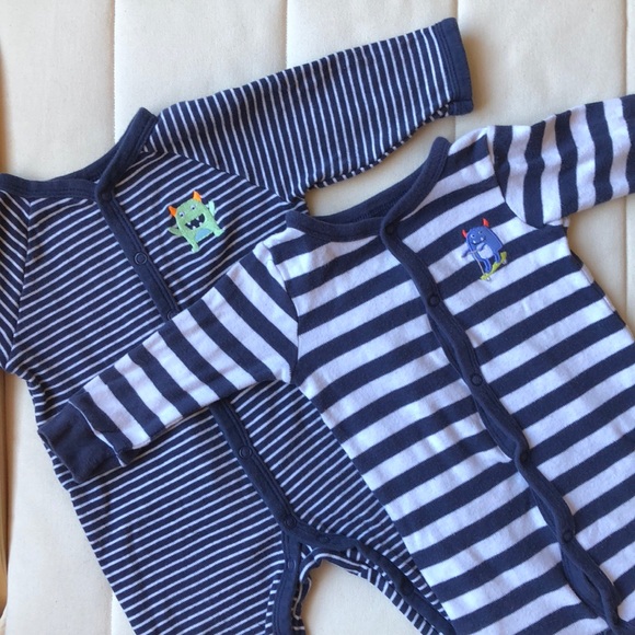 Carter's Other - Set of 2 Monster Footie Jammies